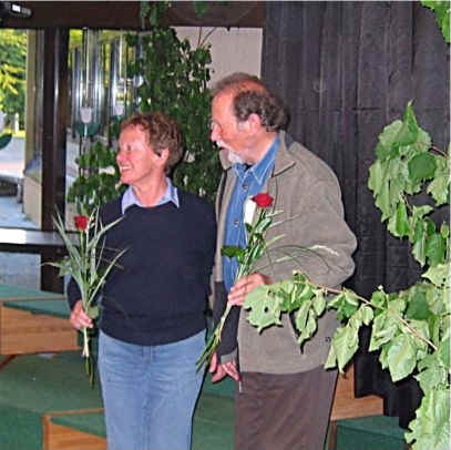 Der Autor der beiden Stck, Jrg Ehni, mit seiner Frau