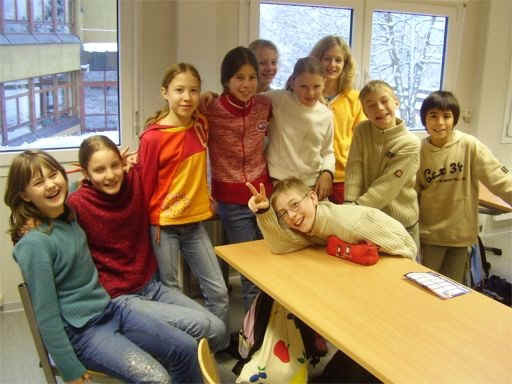 begeisterte Schlerinnen und Schler....