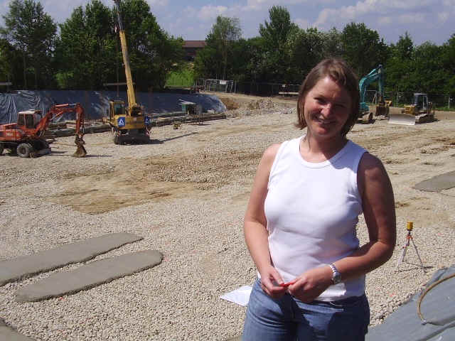 Kerstin Eberhardt, Architektin im Praktikum, Bauleiterin Sporthalle, Architekturbro Feldsieper, Stuttgart